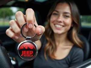 Jeep Porte-clés Luxe Acier Inox Premium